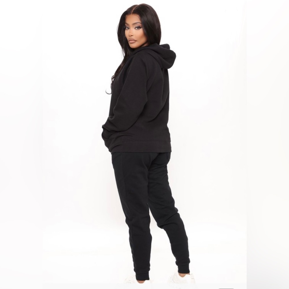 Black Hooded Sweatsuit